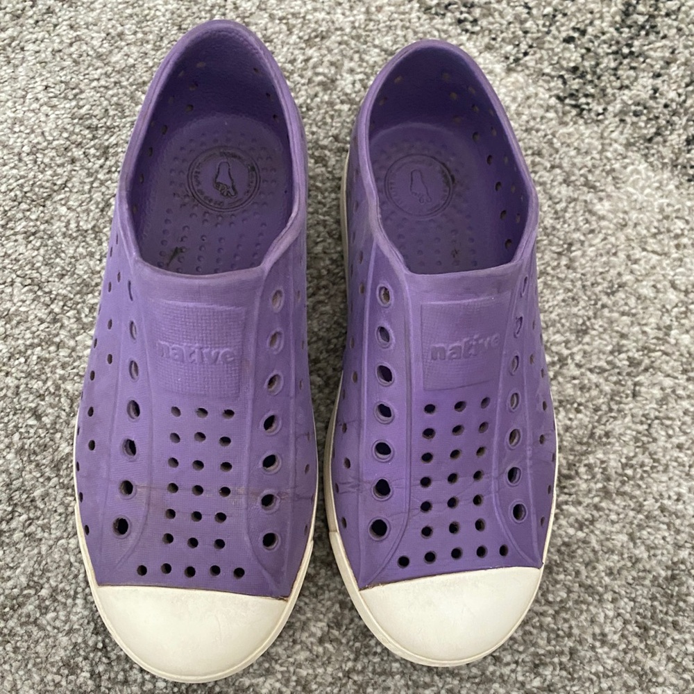 Native Size C13 Girls 13 Jefferson Waterproof Slip On Rubber Shoes Purple